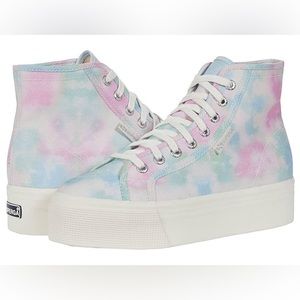 NTW Superga Pastel Tie Dye High Tops
